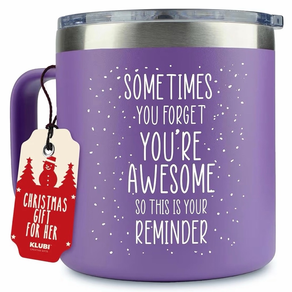 Amazon Purple Mug with Inspirational Quote